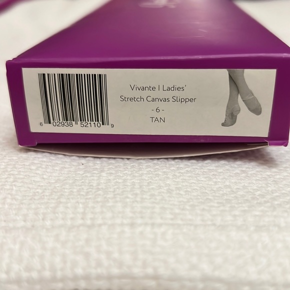 Russian Pointe Vivante Stretch Canvas slipper size 6 Tan - Picture 6 of 6